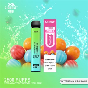 X-Qlusive 2500 puffs Disposable Pod Vape E-Cigarette for Sale