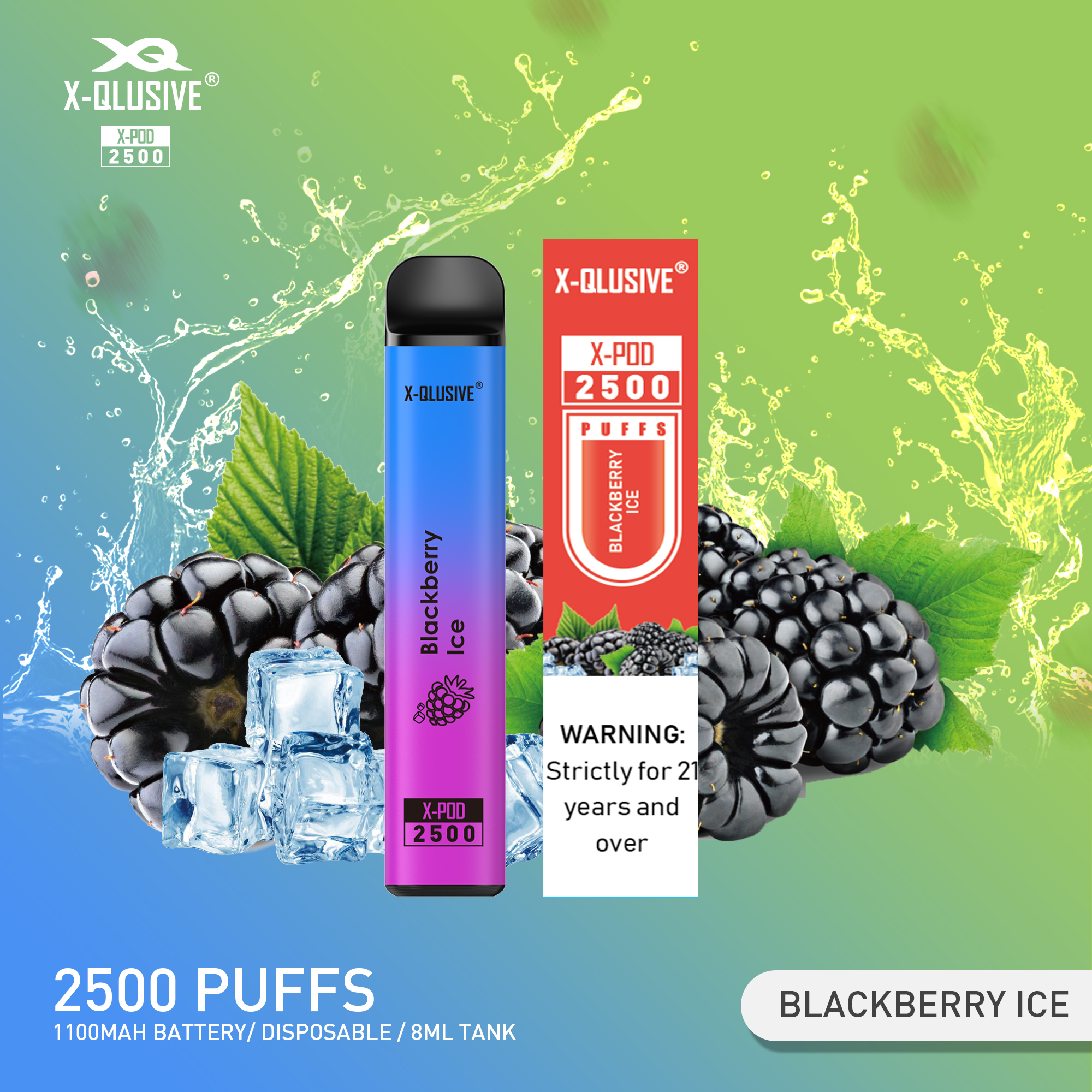 Top Suppliers Refillable Vape Pen - X-Qlusive X-Pod 2500 Puffs Multiple Colors High Quality Wholesale 8 ml Vape – Bellaga