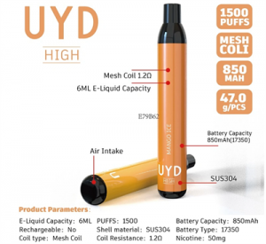 Cige 100% Original Electronic Cigarette Disposable Vape 850mAh Battery 12ml 6ml Pods 1500 Puffs
