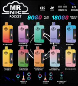 Mr Nic Rocket Disposable Vape Pen 20ml 18000 Puffs with Large Screen Zero Nicotine e cigarette