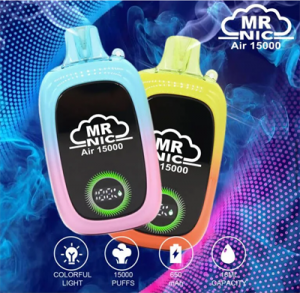 Mr Nic Air 15000 Puffs Disposable Vape with LED Screen Display and 16 ml Liquid Capacity e ciagrette