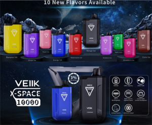 Popular VEIIK Micko X Space Airflow Adjustable Rechargeable Vape 18ml 10000 Puffs Disposable ecigarette
