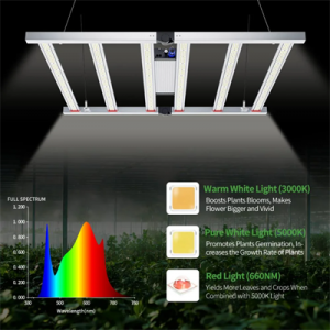 Indoor Plants Waterproof 680W Foldable Samsung Lm301b Lm301h LED Grow Light for Greenhouse Plant Growth