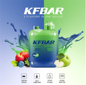 Hot Product Kfbar 10000 Puffs 2 in 1 Dual Fruity Flavors Disposable Vape