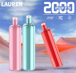 LAUREN 2000 Puff Disposable Box Mod Mini Vape Pen E Cigarette