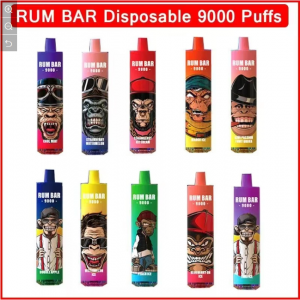 Top Sell Vape E Cigarettes Rum Bar 9K Disposable Pods Device Bars Mesh Coil Rechargeable Battery Prefilled 18 ml Pod
