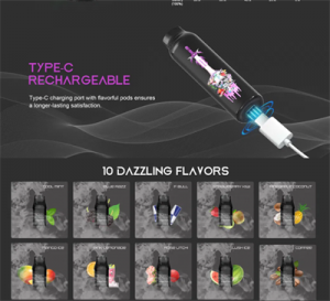 Disposable Vape 500 mAh 2 ml E liquid Vaporizer Triangle Pod Kit Cartridge