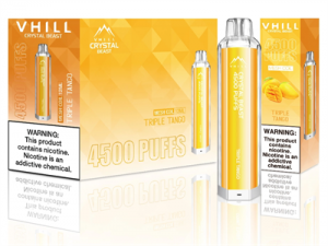 Original Vhill Crystal Beast 4500 Puffs Disposable Vape E Cigarettes Rechargeable 1500 mAh Battery