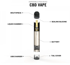 Disposable e cigarette with Rechargeable Battery and 1 Ml Cartridge Vape pod