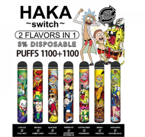 Wholesale Disposable Vape Pen Original Haka Switch Dual 2 in 1 Puff 2200 Puffs Electronic Cigarette