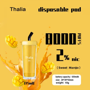 Milk Tea Cup OEM/ODM 8000puff 2%Nic 15ml E-Juice Thalia Disposable Electronic Cigarette
