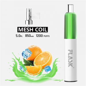 Flask Mesh Coil Nic Salt Vape 1200 Puffs 850mAh Disposable e cigarette