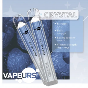 Vapeurs Crystal Tpd Compliance 600 Puffs 20mg Nic Disposable Vape 2ml E Liquid