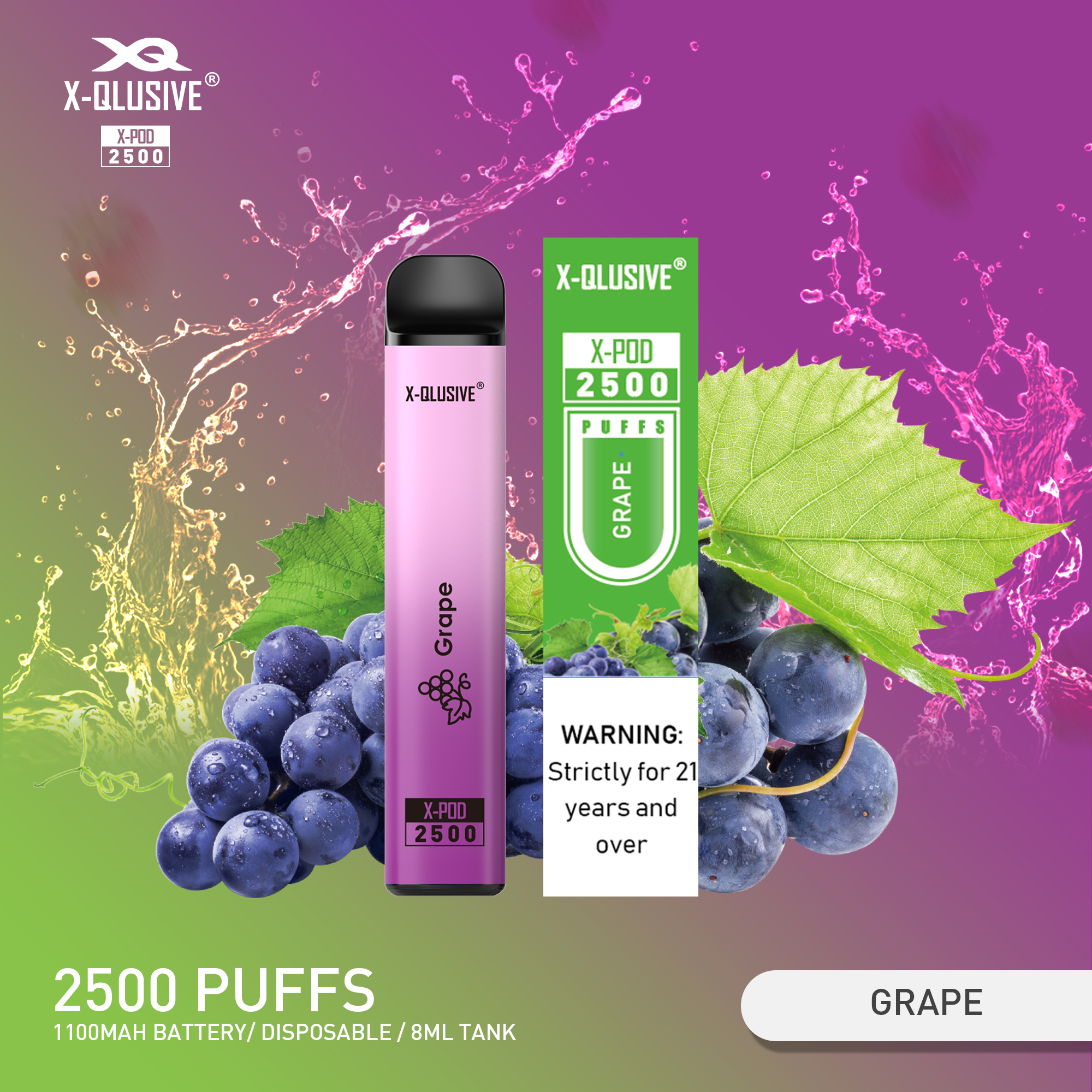 Best quality Puff Flavors - X-Qlusive New Version 2500puffs Disposable Vape – Bellaga