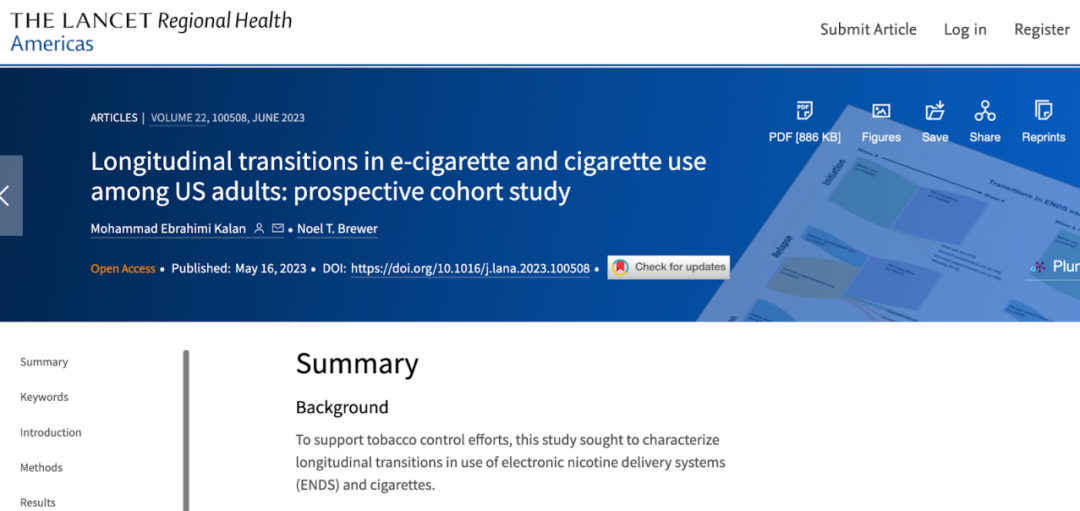 “The Lancet” and the US CDC jointly recognized the potential of e-cigarettes for smoking cessation