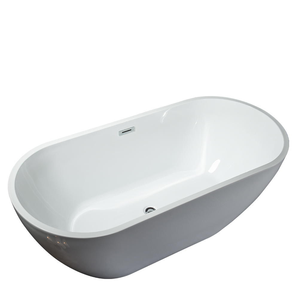 Fashionable acrylic durable bathtub freestanding white bath tub 9020X Featured Image