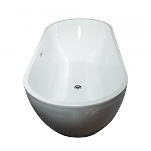 Fashionable acrylic durable bathtub freestanding white bath tub 9020X