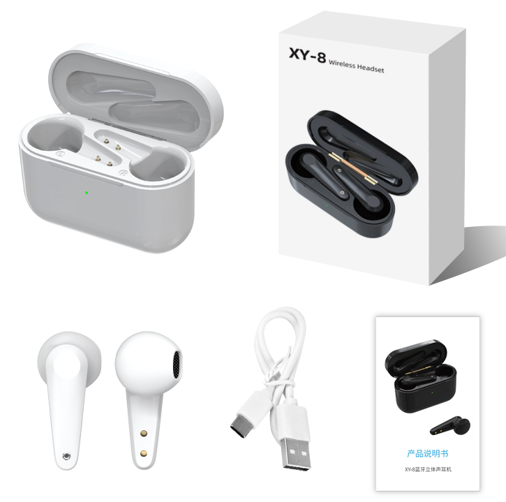 2022 wholesale price Earpods - F-XY-8 Wireless Sports Headphones tws Waterproof Headphones Bluetooth 5.1 Touch Stereo Sound Earplugss – Benfun detail pictures