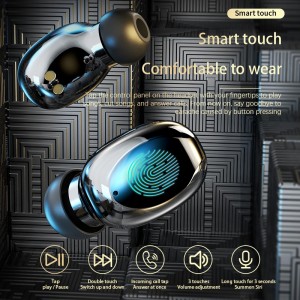 B-TG03 Power bank tws gaming headset waterproof f9 altavoz fingerprint touch earphones&earbuds&headphones