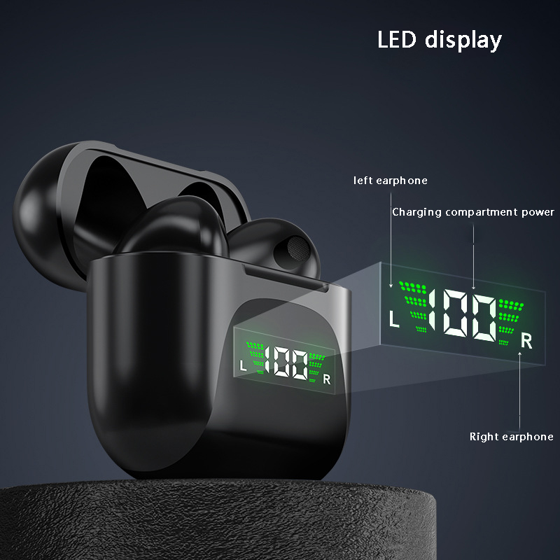 S-S92 Ultra Long Standby Bluetooth 5.0 Wireless Headphones Stereo LED Display Waterproof In-Ear Sports Gaming Earbuds Featured Image