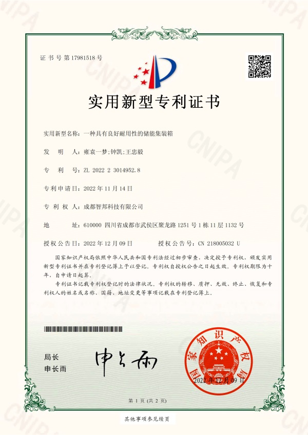 Patent certificate (15)