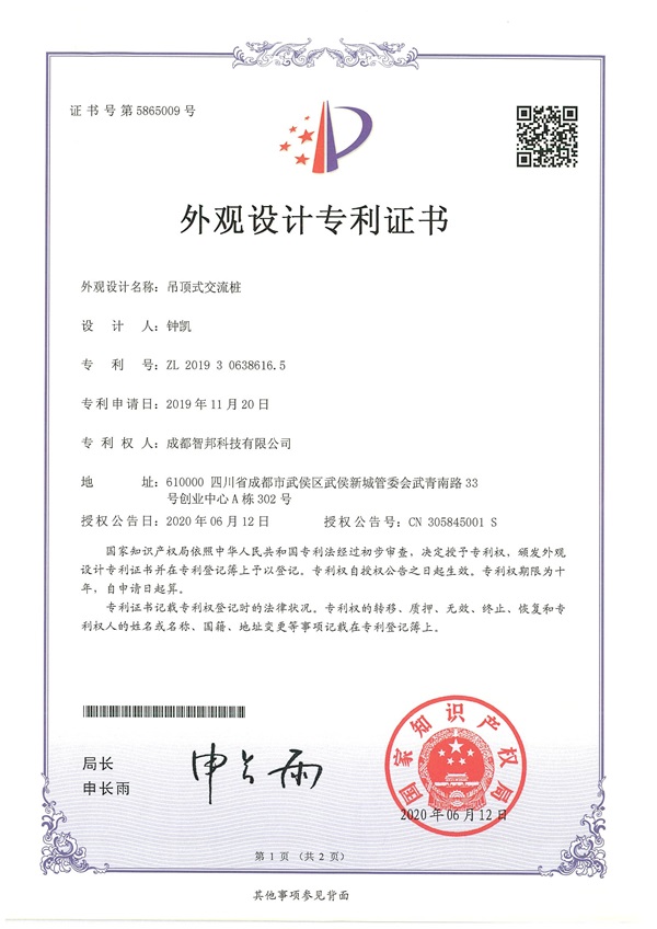 Patent certificate (20)