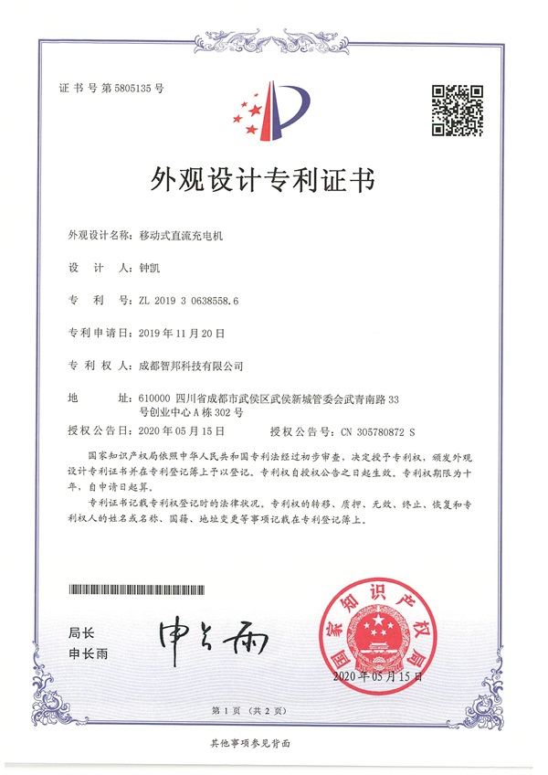 Patent certificate (22)
