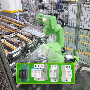 Automatic loading and unloading of surge protector robots