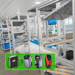 Automated production line for AC charging stations