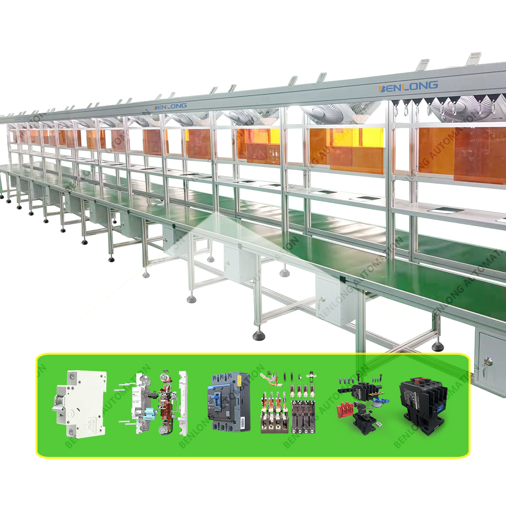 Aluminium profile anti-static workbench Flow line workbench Workshop assembly table Electronic factory operating table Manual table operation double layer with light assembly workshop Profile custo...