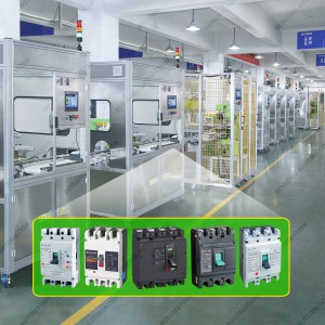 Double-breakpoint moulded case circuit breaker automated production line