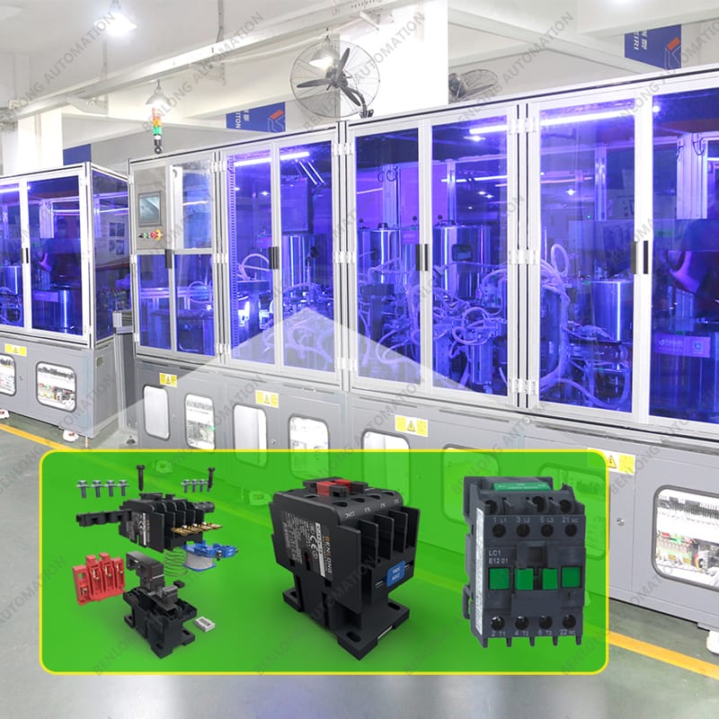 AC Contactor Automatic Assembly Testing Flexible Production Line