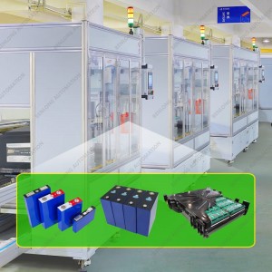 Lithium Batterie Automatesch Assemblée An Testen flexibel Produktioun Linn