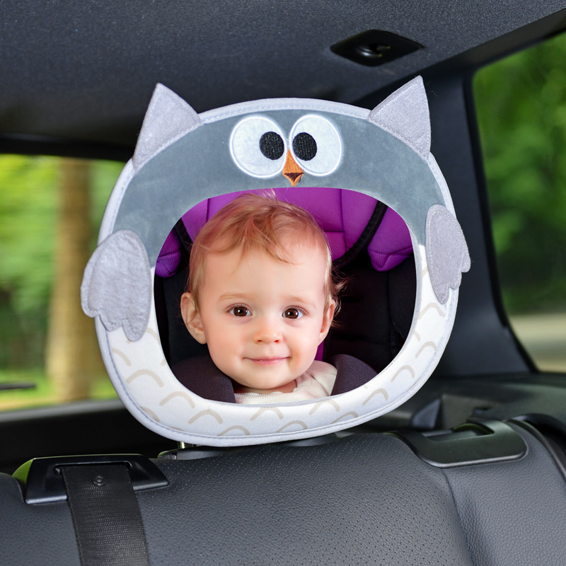Cheap Discount Car Seat Mirror Baby Exporters - Animal Design Rear Facing Baby Easy View Safety Mirror with Clear Wide View BN-1606 – Benno detail pictures