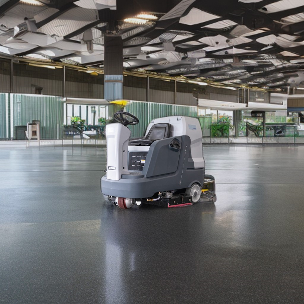 What can a floor scrubber dryer do?