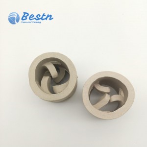 Supply  25mm 38mm 50mm 76mm Factory Price Ceramic Pall Ring Tower Packing