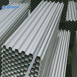 Stainless Steel Hexagonal Honeycomb Inclined Metal Lamella Stainless Steel Hexagonal Honeycomb
