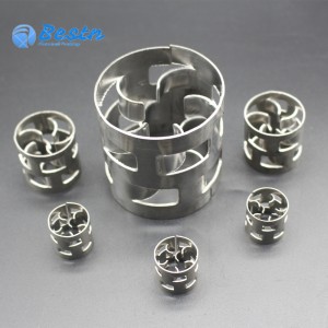16mm 38mm 50mm 76mm SS304 SS316L Metal pall ring for Tower Packing