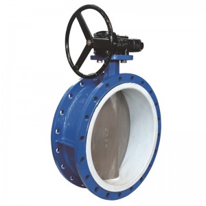 Center line double-flange butterfly valve