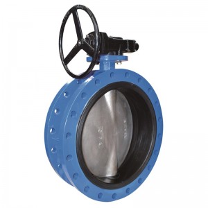 Center line double-flange butterfly valve