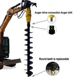 Excavator Hydraulic Earth Drill Earh Hole Digging Machine
