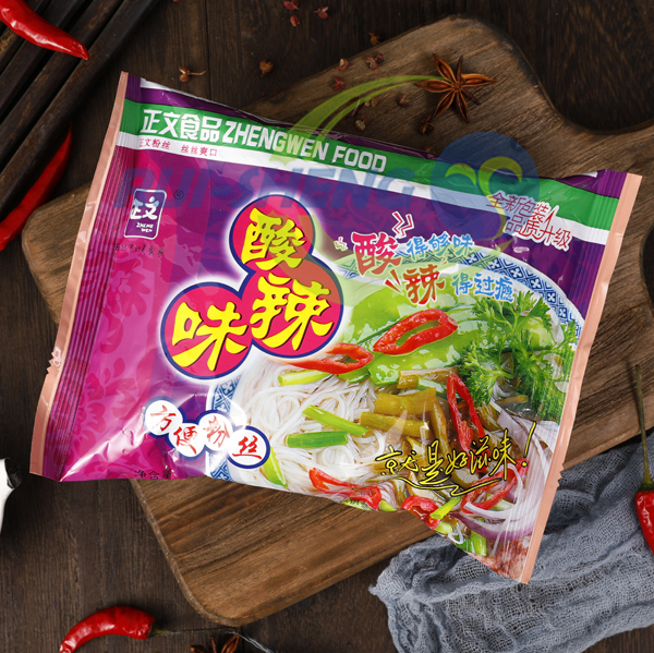 China wholesale instant vermicelli Suppliers –  Hot and Sour Flavor Glass Noodles in bag – Ruisheng