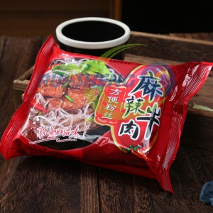 Hot and Spicy Beef Flavor Glass Noodles in bag