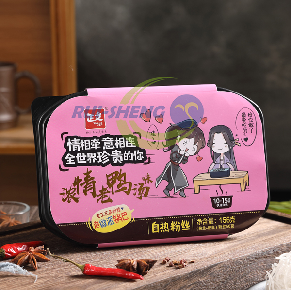 OEM Best self heating cup noodles Quotes –  Duck soup Pickled  FlavorRice crust Instant hot pot – Ruisheng