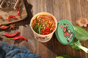 Piggish Delicious Chongqing Hot and Sour Glass Noodles, Cup Vermicelli