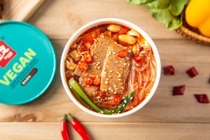 vegan protein meatinstant  hot and sour glass noodles