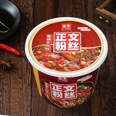 OEM Supply Korean Hot Ramen Noodles - Spicy Beef Flavor Instant Glass Noodles – Ruisheng