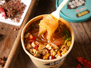 Green Sichuan Pepper Hot and Sour Glass Noodles, Cup Vermicelli