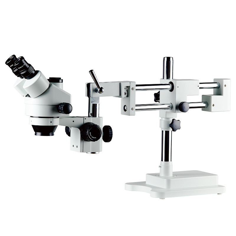 Mikroskop Stereo Zoom BS-3025T-ST2 kanthi Stand Universal Lengan Ganda