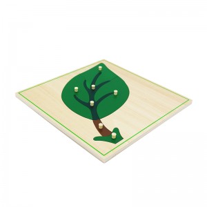 Montessori Leaf Wooden Knob Educational Puzzle